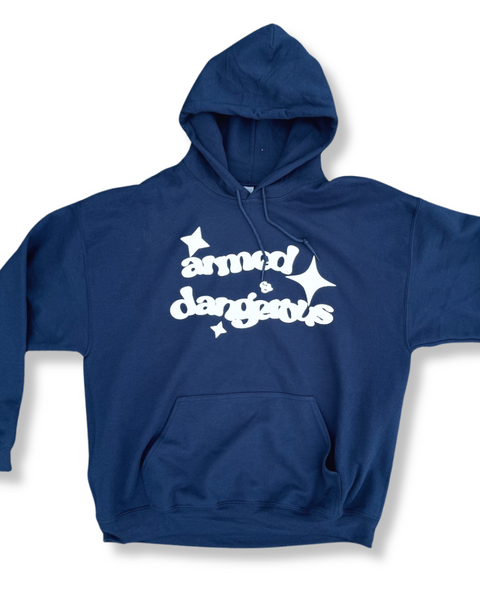 ARMED & DANGEROUS (NAVY PULLOVER HOOD)