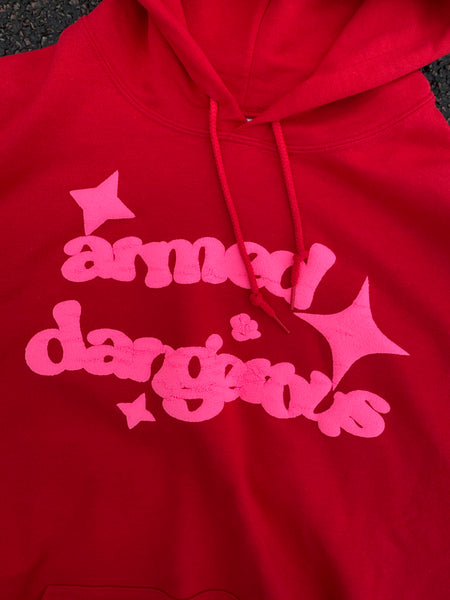ARMED & DANGEROUS (RED PULLOVER HOOD)