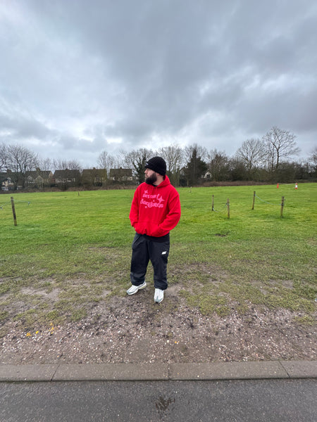 ARMED & DANGEROUS (RED PULLOVER HOOD)