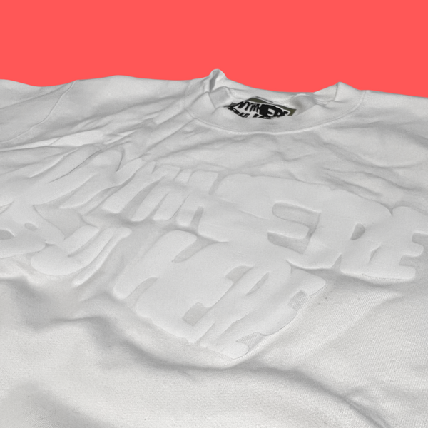 ANYWHERE BUT HERE SWEATSHIRT (ALL WHITE)