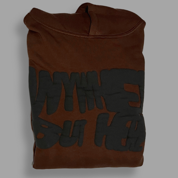 ANYWHERE BUT HERE HOODIE (BROWN)