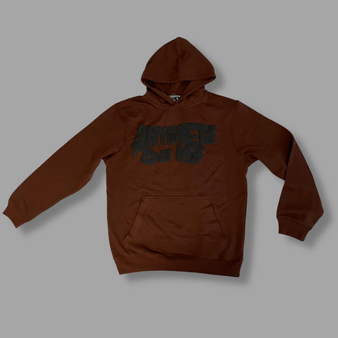 ANYWHERE BUT HERE HOODIE (BROWN)