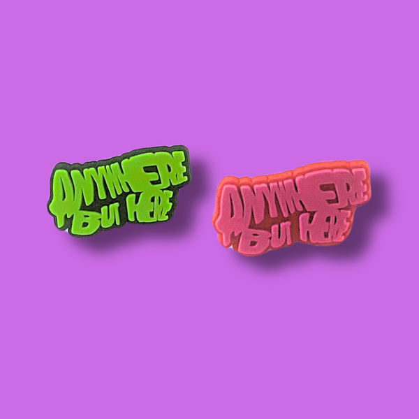 ANYWHERE BUT HERE CROC CHARMS (MIX)