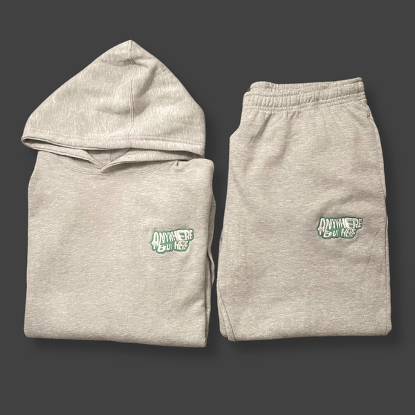 ANYWHERE BUT HERE SWEATSHIRT & JOG PANTS (GREY)
