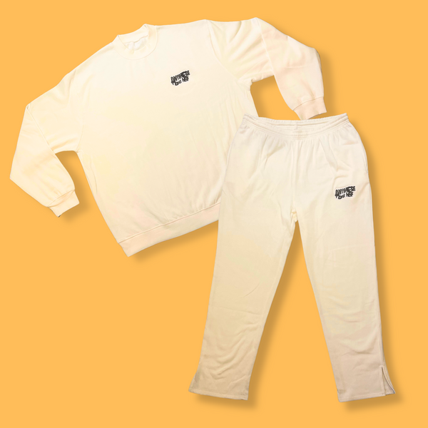 ANYWHERE BUT HERE SWEATSHIRT & JOG PANTS (BEIGE)