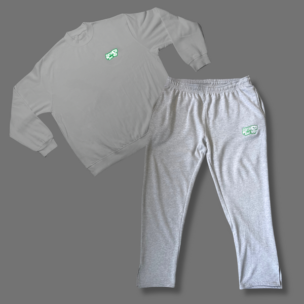 ANYWHERE BUT HERE SWEATSHIRT & JOG PANTS (GREY)