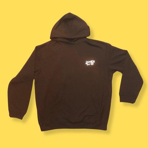 ANYWHERE BUT HERE SET HOODIE (BROWN)