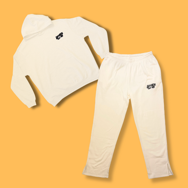 ANYWHERE BUT HERE HOODIE & JOG PANTS (BEIGE)