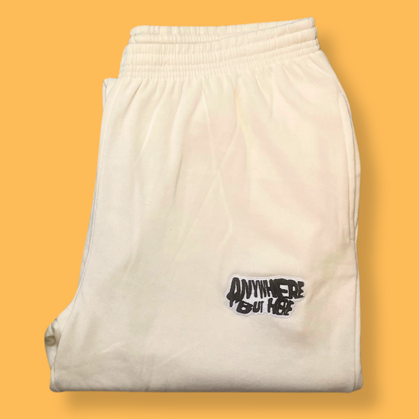 ANYWHERE BUT HERE JOG PANTS (BEIGE)